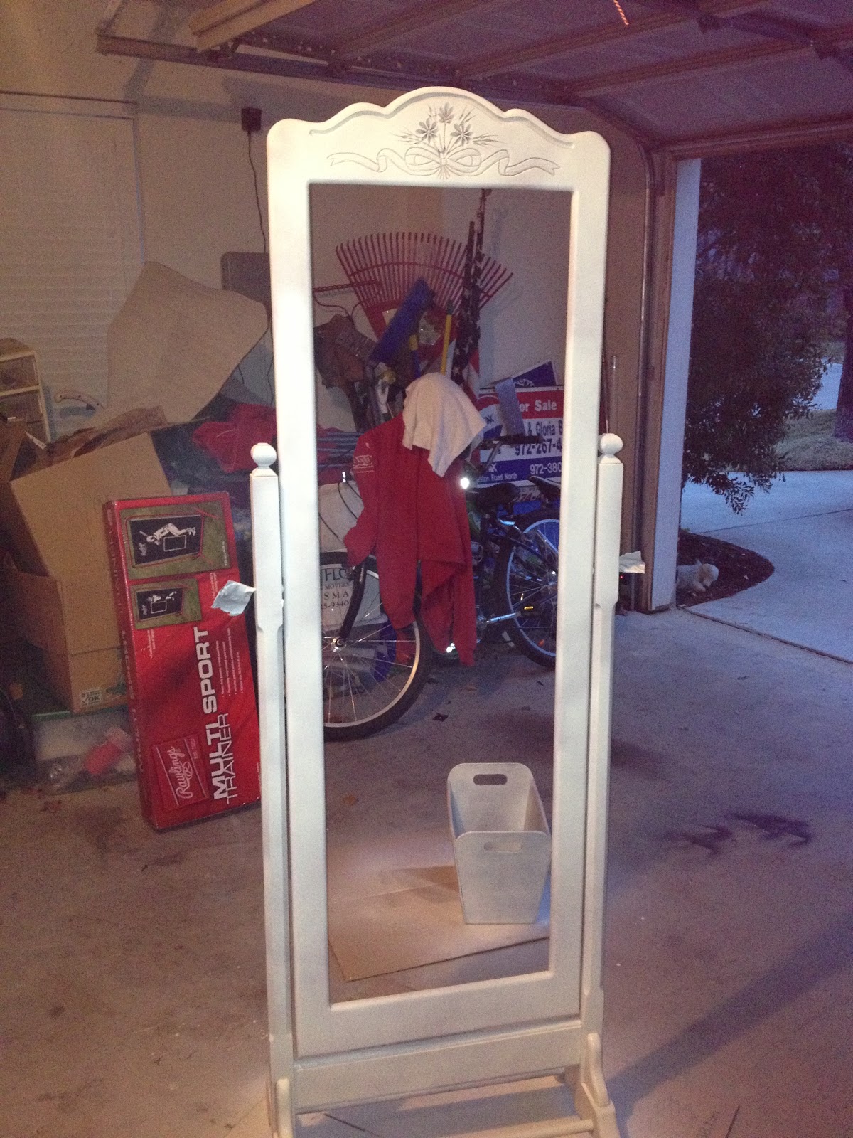 Shabby Chic Retreat Repurposed fulllength mirror